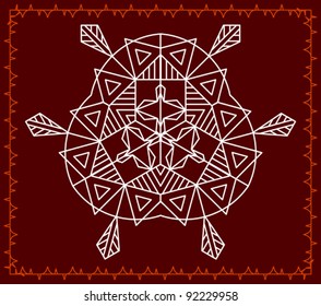 Folk Motif Design pintura de parede