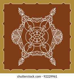 Folk Motif Design pintura de parede