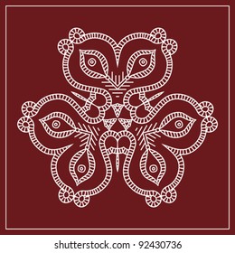 Folk Motif Design wall painting