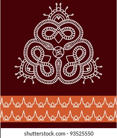 Folk Motif Design wall painting
