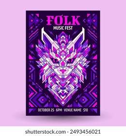 Folk music festival poster design