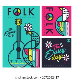 Folk Music Festival Vector  Background 