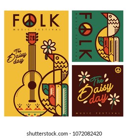 folk music festival vector  background 