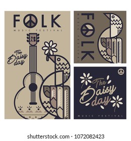 folk music festival vector  background 