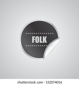 folk music genre sticker