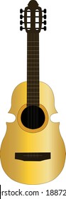 Folk Music Instrument Native Of Puerto Rico In Vectors. 