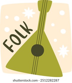 Folk Music Logo Vector Illustration