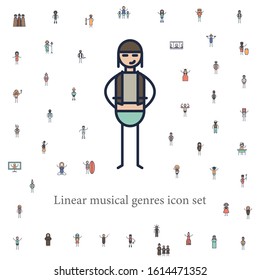 folk musician icon. musical genres icons universal set for web and mobile