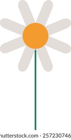 Folk Nordic Flower Vector Illustration