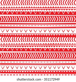 Folk ornament. Geometric pattern. Background with triangles. Native American ornament.