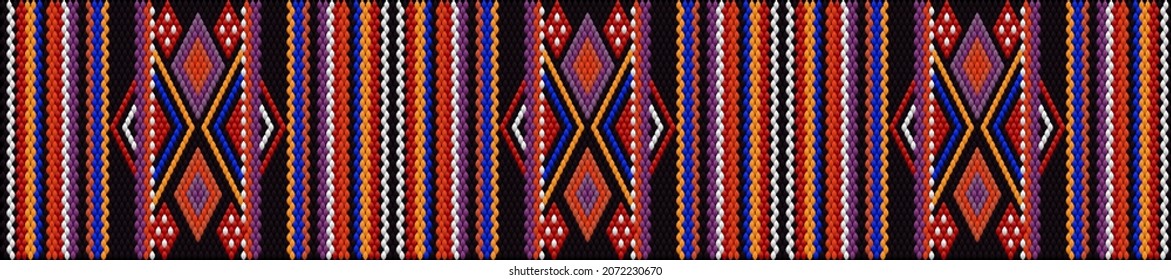 Folk ornament, national pattern, ethnic embroidery, ornamental texture, traditional geometric motives of the tribes of the African continent.