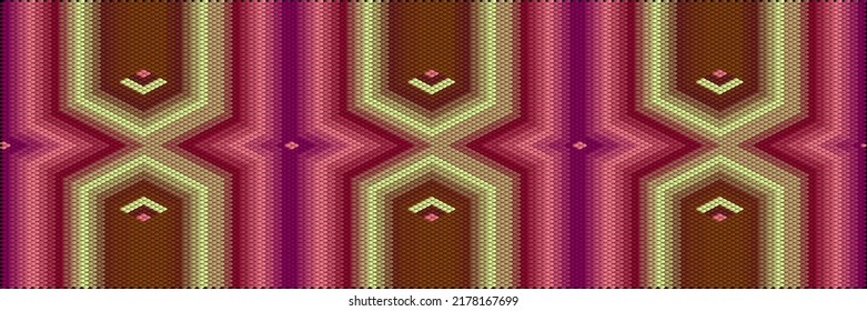 Folk ornament, national pattern, ethnic embroidery, ornamental texture, traditional geometric motives of the tribes of the African continent.