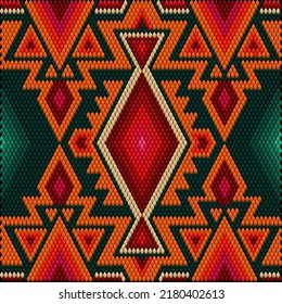 Folk ornament, national pattern, ethnic embroidery, ornamental texture, traditional geometric motives of the tribes of the African continent.