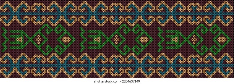 Folk ornament, national pattern, ethnic embroidery, ornamental texture, traditional geometric motives of the tribes of the African continent.