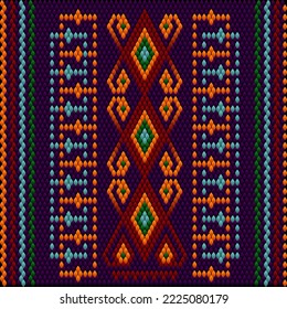 Folk ornament, national pattern, ethnic embroidery, ornamental texture, traditional geometric motives of the tribes of the African continent.