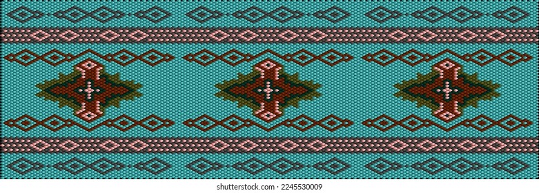 Folk ornament, national pattern, ethnic embroidery, ornamental texture, traditional geometric motives of the tribes of the African continent.