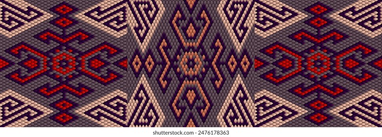  Folk ornament, national pattern, ethnic embroidery, ornamental texture, traditional geometric motives of the tribes of the Australian continent.