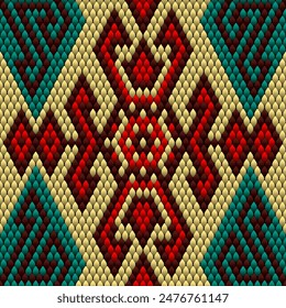 Folk ornament, national pattern, ethnic embroidery, ornamental texture, traditional geometric motives of the tribes of the African continent.