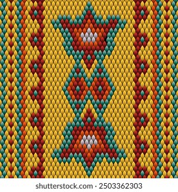 Folk ornament, national pattern, ethnic embroidery, ornamental texture, traditional geometric motives of the tribes of the African continent.