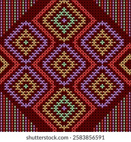 Folk ornament, national pattern, ethnic embroidery, ornamental texture, traditional geometric motives of the tribes of the African continent.