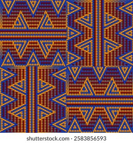 Folk ornament, national pattern, ethnic embroidery, ornamental texture, traditional geometric motives of the tribes of the African continent.