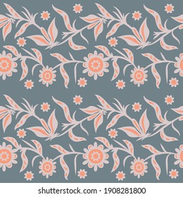 Folk ornamental floral seamleaa pattern