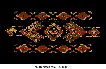 Folk ornamental textile pattern
