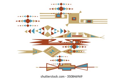 Folk ornamental textile pattern
