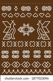 Folk ornaments from Cicmany village in Slovakia