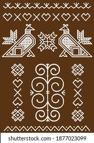 Folk ornaments from Cicmany village in Slovakia