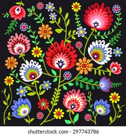 Folk Pattern Flowers