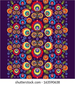 Folk Pattern With Flowers - Three