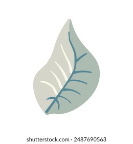 Planta de Folk. Sábana gris lisa. Botánica de otoño. Estilo minimalista. Ilustración vectorial plana aislada. Sin IA. dibujado a mano