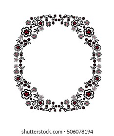 Folk print, centered in vector
