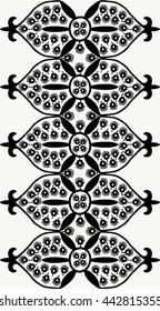 Folk print, seamless in vector