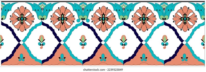folk seamless ornament pattern, stained glass