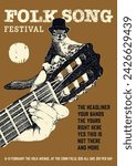 Folk Song Festival Gig Poster Flyer Template