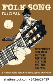 Folk Song Festival Gig Poster Flyer Template