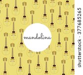 folk string instrument mandalina on a colored background