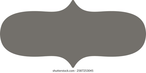 Folk Style Emblem Silhouette Vector Illustration