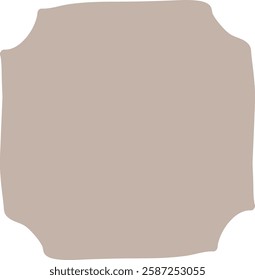 Folk Style Emblem Silhouette Vector Illustration