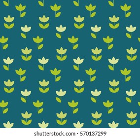 folk style Holland tulip repeatable motif. simple laconic vector illustration design. seamless background for wrapping paper or fabric
