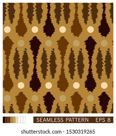 Folk style seamless pattern. Ethno ornament. Grunge technique. Vector texture design. 