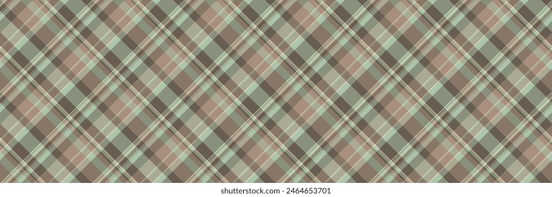 Folk tartan fabric seamless, custom vector pattern background. Service plaid textile check texture in pastel and light color.