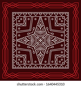Folk Traditional, Tribal Design, Motif, Wall Painting Vector Illustration