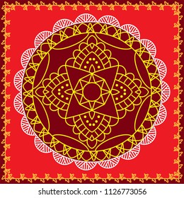 Folk, Tribal Design, Motif, Wall Painting Vector Art Illustration