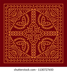 Folk, Tribal Design, Motif, Wall Painting Vector Art Illustration