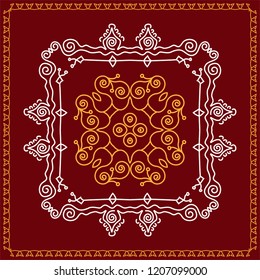 Folk, Tribal Design, Motif, Wall Painting Vector Art Illustration