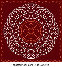 Folk, Tribal Design, Motif, Wall Painting Vector Art Illustration