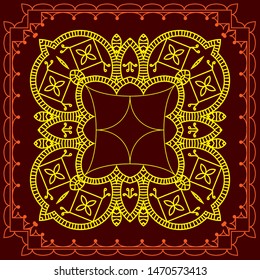 Folk, Tribal Design, Motif, Wall Painting Vector Art Illustration